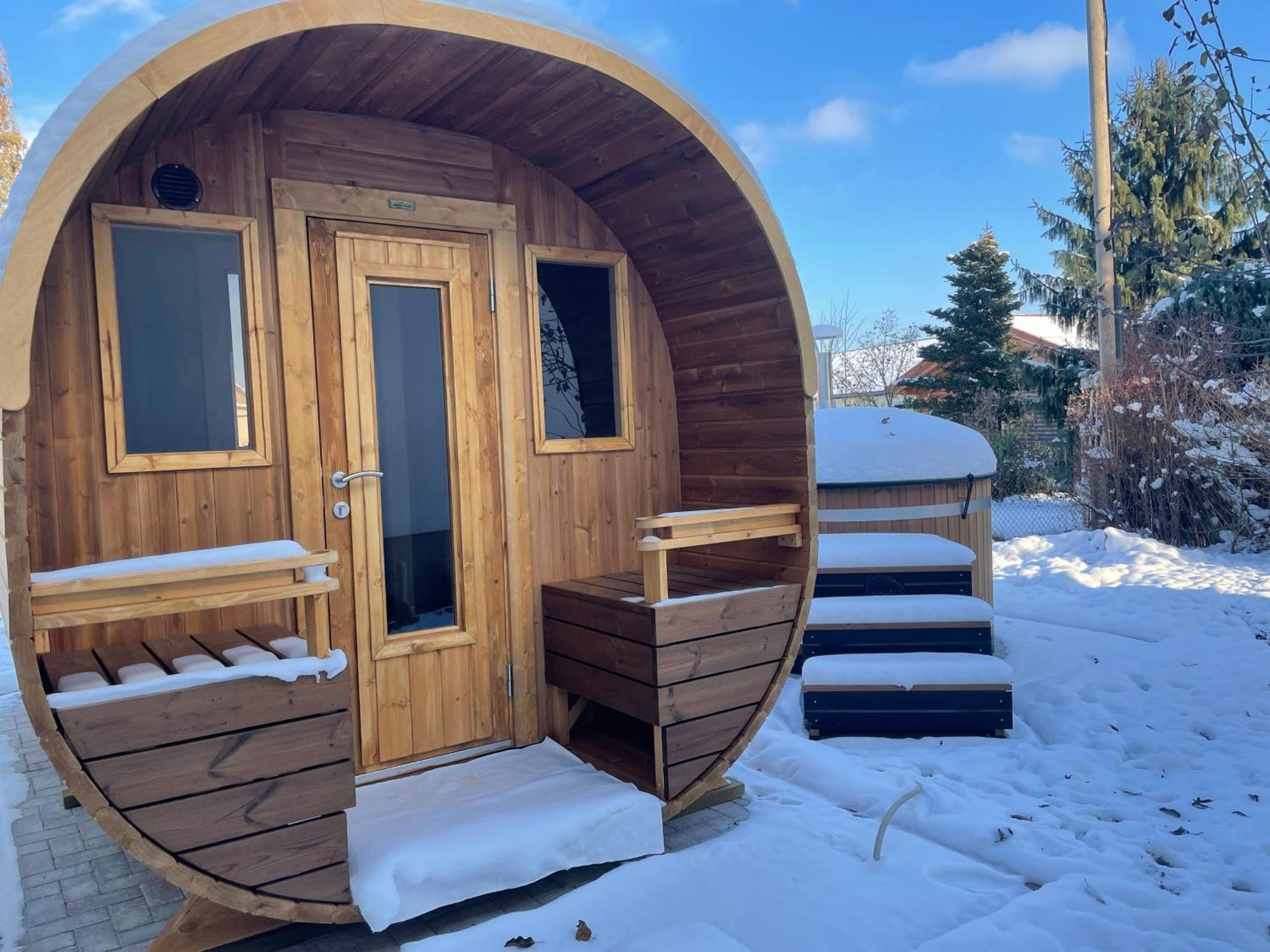 Ferienhaus Amare Mit Fasssauna, Eigener Terrasse & Kamin Bautzen Exteriör bild